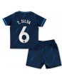 Otroški Nogometna dresi replika Chelsea Thiago Silva #6 Gostujoči 2023-24 Kratek rokav (+ hlače)